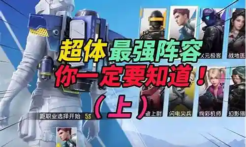 和平精英阵容搭配图表插图