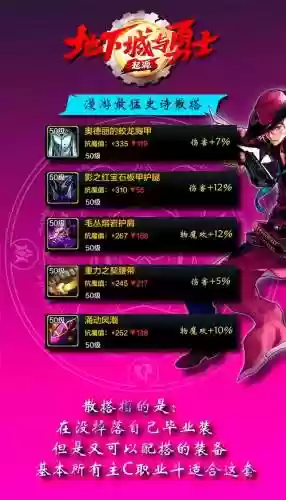 漫游的传说装备插图