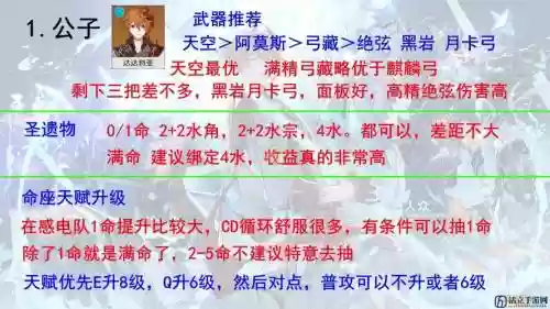 公子怎么搭配阵容，公子队伍配置推荐插图