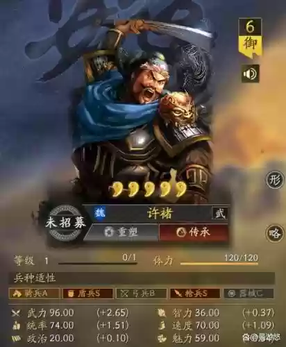 许褚武将阵容搭配