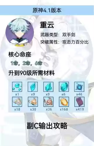 元神新手重云阵容搭配，元神重云值得练吗插图