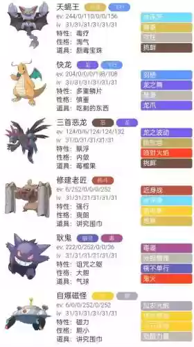 pokemmo防御阵容