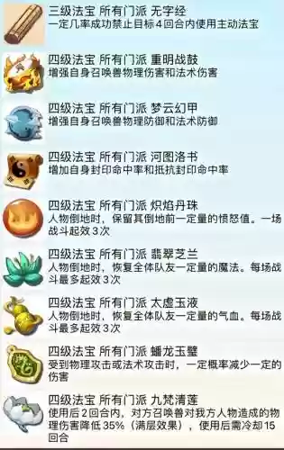 梦幻西游法宝材料要钱应该是多少，梦幻西游法宝用途